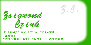 zsigmond czink business card